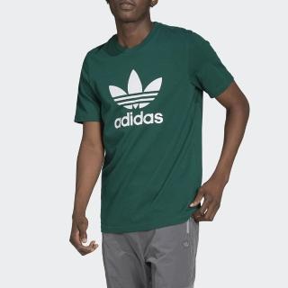 【adidas 愛迪達】上衣 男款 短袖上衣 運動 三葉草 國際碼 綠 HG1430