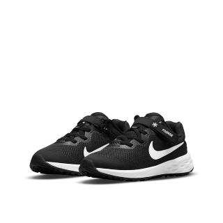 【NIKE 耐吉】運動鞋 中童 童鞋 兒童 慢跑鞋  REVOLUTION 6 FLYEASE NN PS 黑 DD1114-003