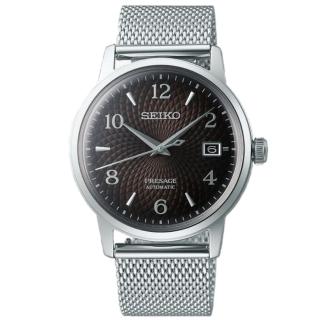 【SEIKO 精工】PRESAGE系列 調酒師 浮雕水晶杯設計 機械腕錶(SRPF39J1/4R35-04A0D)