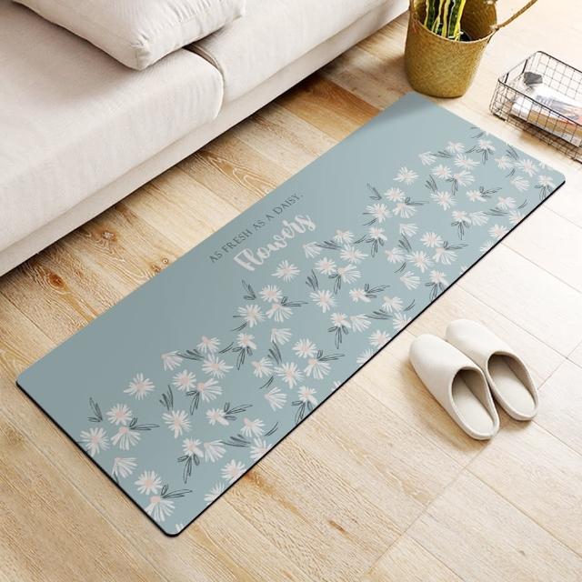 【半島良品】吸水防滑奈米絨軟式仿珪藻土地墊-120x40cm(多款選 台灣設計印刷)