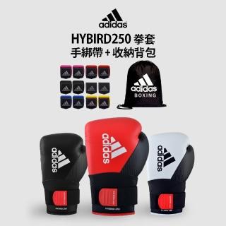 【adidas 愛迪達】adidas 2 IN 1雙固定拳套超值組合(拳擊手套+拳擊手綁帶+收納背包)