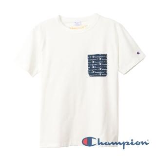 【Champion】Campus口袋Logo短T-白色