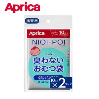 【Aprica 愛普力卡】Aprica新型外出尿布處理袋20枚入*10包+嬰幼兒專用柔濕巾外出包20抽3包入*6串