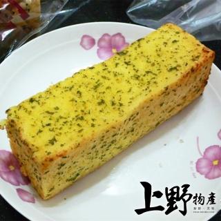 【上野物產】濃郁香蒜奶油厚切麵包磚 x9包(400g±10%/5個/包)