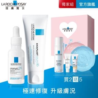 【理膚寶水】momo獨家★全方位修復寵愛禮盒 全面修復霜 100ml + B5 瞬效全面修復精華 30ml(繃帶精華)