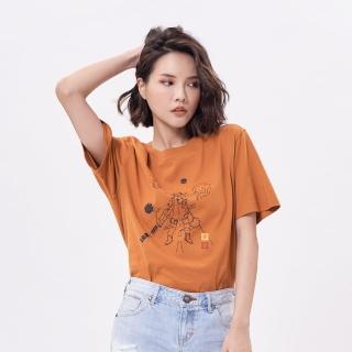 【5th STREET】中性 短袖 短t 上衣 t恤 TEE 防疫 動漫 棉質 橘色(5A7002)