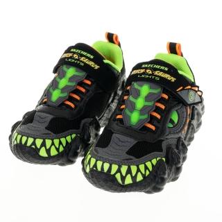 【SKECHERS】男童系列燈鞋 SKECH-O-SAURUS LIGHTS(400112LBKLM)