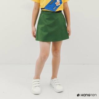 【Hang Ten】女童-鬆緊腰頭裝飾調節帶褲裙(綠)