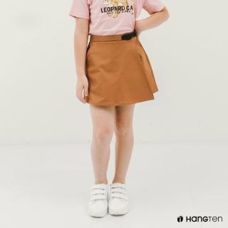 【Hang Ten】女童-鬆緊腰頭裝飾調節帶褲裙(棕)