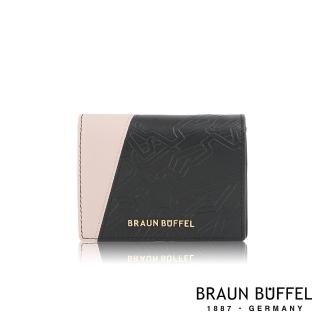 【BRAUN BUFFEL 德國小金牛】台灣總代理 塔莉亞 名片夾-玫瑰色(BF672-141-MUR)