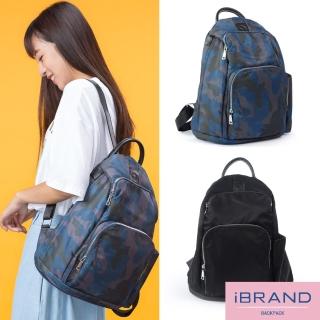 【iBrand】率性時尚後開式防盜尼龍後背包(多色任選)