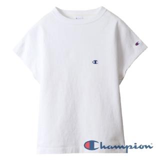 【Champion】Womens無肩線Logo Tee-白色