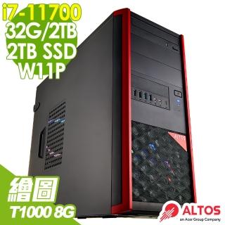 【Acer 宏碁】Altos P10F7 水冷工作站i7-11700/32G/2TSSD+2TB/T1000 8G/500W/W11P