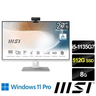 【MSI 微星】Modern AM271P 11M-629TW 27型 白(i5-1135G7/8GB DDR4/512G PCIE/W11P)