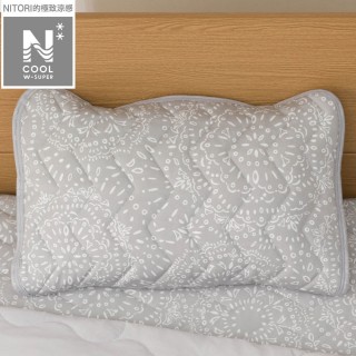 【NITORI 宜得利家居】極致涼感 枕頭保潔墊 N COOL WSP N KARINE GY(枕頭保潔墊 極致涼感 KARINE NCOOL)