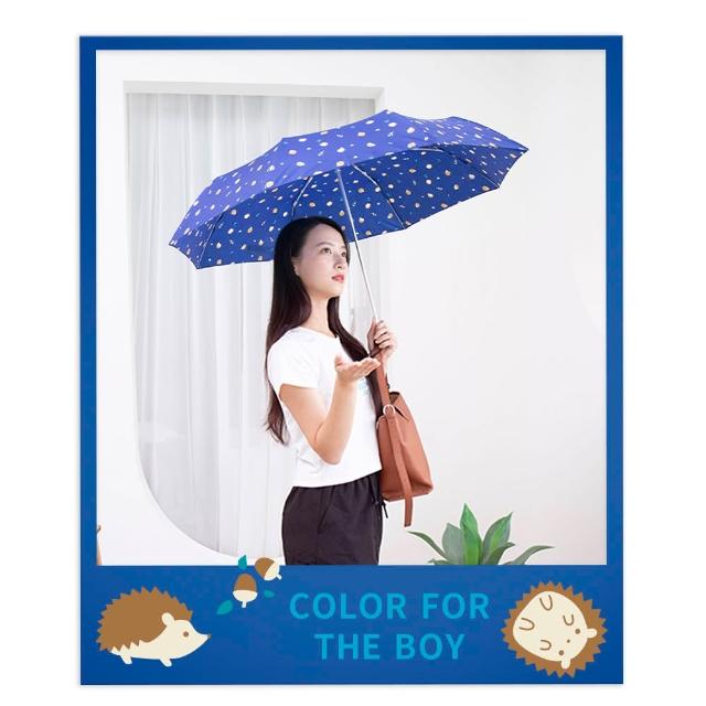 【boy】UPF50 輕量大傘面防風都市印象三折晴雨傘(德國boy 晴雨傘 防曬 抗UV 折疊傘 柴犬 水豚 狗狗 可愛)
