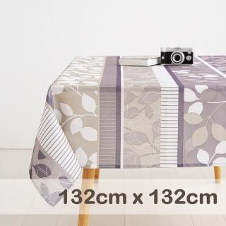 【CasaBella 美麗家居】布桌巾 葉影繽紛 132x132cm(歐式風格 裝飾 桌巾 桌布)