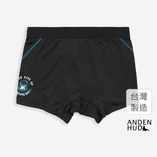 【Anden Hud】男款_吸濕排汗系列．短版變化平口內褲(黑-肩肌日)