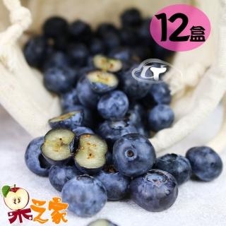 【果之家】美國空運進口XL級鮮果藍莓12盒(125g/盒)