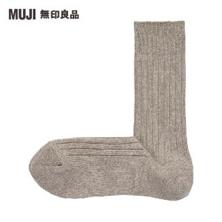 【MUJI 無印良品】男棉混寬螺紋直角襪(共5色)