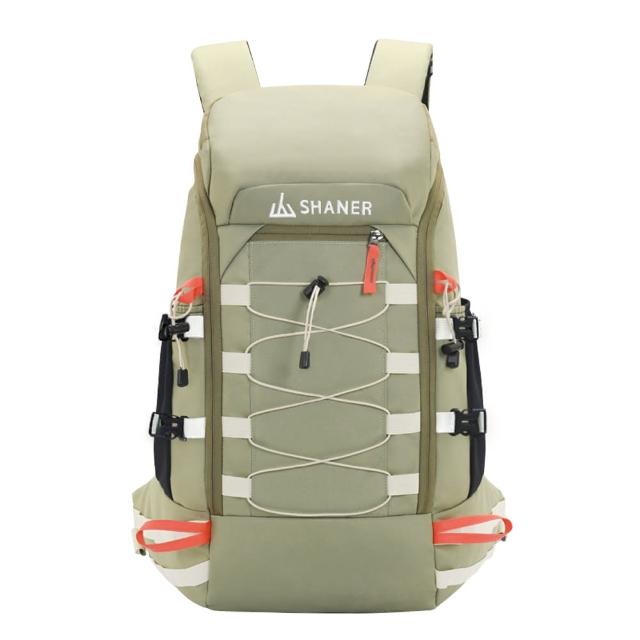 【SHANER】專業登山背包 萬用機能山人登山包28L 加強背負掛載系統多處可外掛 登山(登山包)