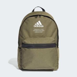 【adidas 愛迪達】Adidas CL BP FABRIC 後背包 雙肩包 運動 休閒 訓練 健身 簡約 愛迪達 橄欖綠(HC7259)