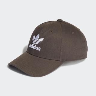 【adidas 愛迪達】帽子 棒球帽 老帽 遮陽帽 運動帽 三葉草 BASEB CLASS TRE 咖啡 HD9699