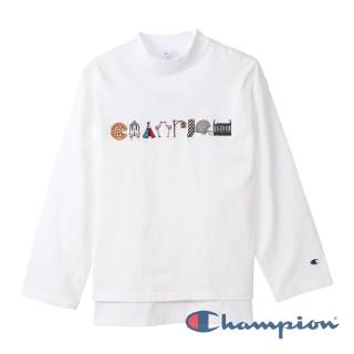 【Champion】Womens刺繡Logo長Tee-白色