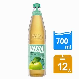 【即期品德國VILSA】蘋果氣泡礦泉水 玻璃瓶 700ml-12入/Glass(效期2023/2/23)