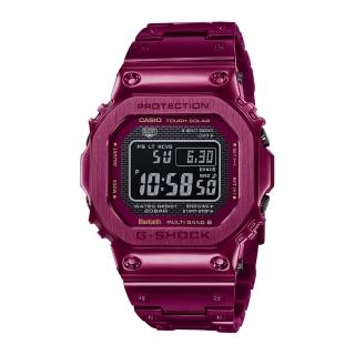 【CASIO 卡西歐】G-SHOCK 電波藍牙電子錶(紫紅_GMW-B5000RD-4)