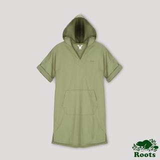 【Roots】Roots 女裝- 摩登週間系列 平織連帽洋裝(綠色)
