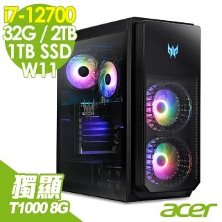 【Acer 宏碁】PO5-640 i7-12700/32G/1TSSD+2TB/T1000 8G/W11 特仕(12代i7十二核心電腦)