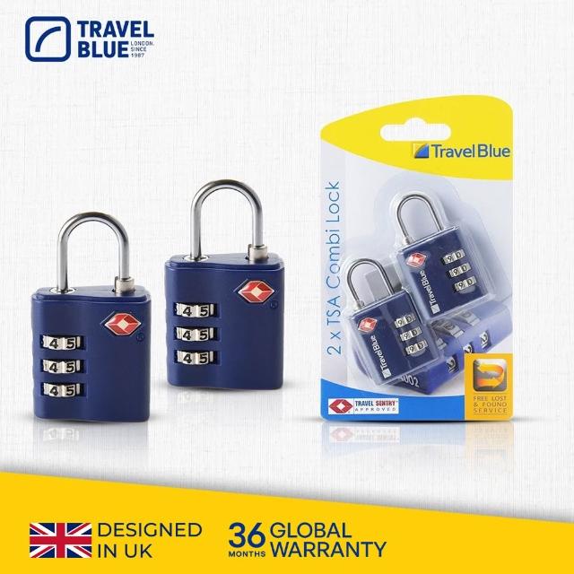 【Travel Blue 藍旅】TSA美國海關鎖 二入 三色任選(旅行配件 海關密碼鎖 行李箱鎖)