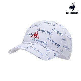 【LE COQ SPORTIF 公雞】休閒運動可調式滿版鴨舌帽 中性-2色-LNP03301