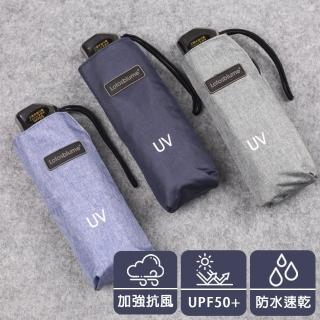 【德國Lotosblume】晴雨兩用 五折 八骨加固 黑膠 抗UV 雨傘 陽傘 折疊傘 晴雨傘 強力防潑水(三色任選)