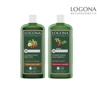 【德國LOGONA諾格那】天然有機洗髮精250ml 2入組(養髮/棕黑色系染後護色)