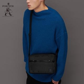 【PORTER INTERNATIONAL】SASH經典雙層斜肩包(黑)