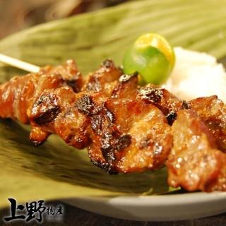 【上野物產 中秋烤肉】蜜汁梅花滋響豬肉烤肉串 x15包(150g土5%/5串/包 烤肉組 燒肉)