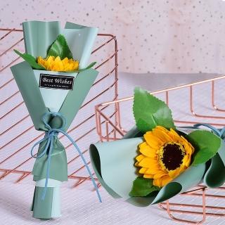 【花暮】畢業快樂向日葵香皂花1入(畢業花束 永生花 派對 花束 謝師宴布置 畢業佈置 裝飾 拍照道具)