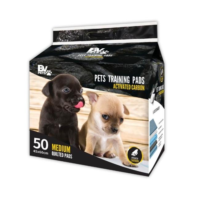 【美國BV Pets】強效吸水除臭 竹炭寵物尿布墊-8包(寵物尿墊/尿布/尿片/犬貓適用)
