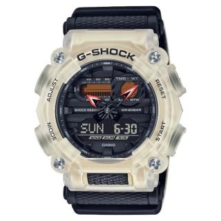 【CASIO 卡西歐】G-SHOCK 時尚潮流半透明雙顯手錶(GA-900TS-4A)