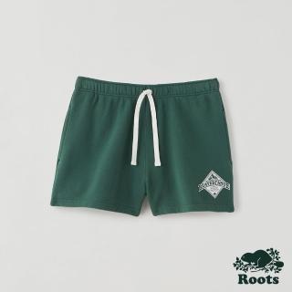 【Roots】Roots 女裝- 海狸獨木舟系列 經典LOGO短褲(森林綠)