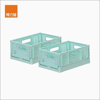 【特力屋】組BQ530-2 箱根300型摺疊籃水藍 2入