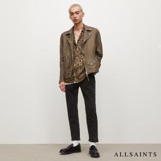 【ALLSAINTS】MILO 經典不對稱口袋騎士皮衣夾克(修身版型)