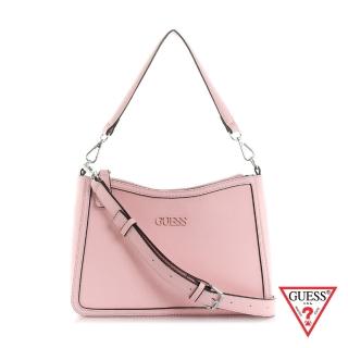 【GUESS】女包-斜紋質感簡約LOGO馬鞍包-粉(618年中大促#SF825821BLS)