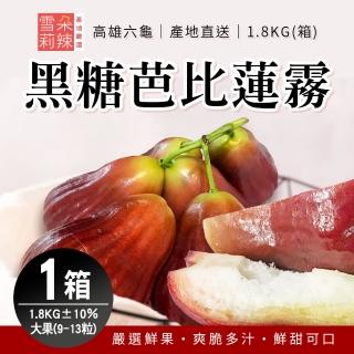 【雪莉朵辣嚴選】黑糖芭比蓮霧 x1箱(大果-1.8kg±10%/盒/約9-13粒)