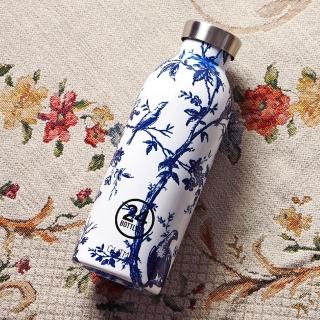 【24bottles】不鏽鋼雙層保溫瓶 500ml - 純淨藍白瓷(保溫12小時 保冷24小時)