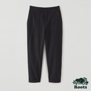 【Roots】Roots 女裝- 休閒平織長褲(鐵灰色)