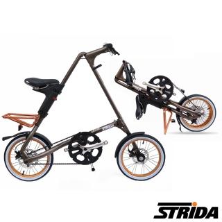 【STRiDA】英國速立達 16吋單速5.0版碟剎折疊單車/三角形單車-霧咖啡(小折)