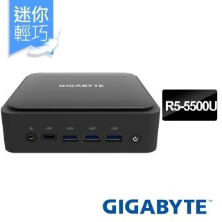 【GIGABYTE 技嘉】GB-BER5HS-5500 超微型電腦(R5-5500U/2xSO-DIMM/雙M.2 SSD/無OS/RAM HDD需另購)